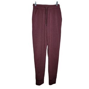 Athletic Works Driworks Pull String Jogger Sweatpants Burgundy Size Small